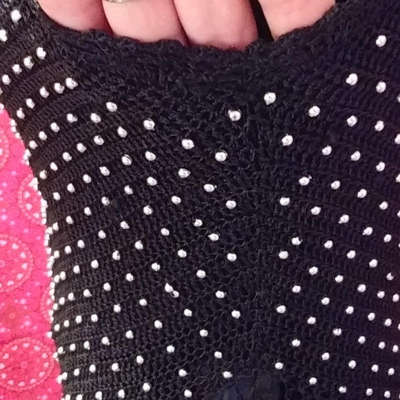 Crochet And Silver Studded Tank Top with Fringe - Picture 5 of 9